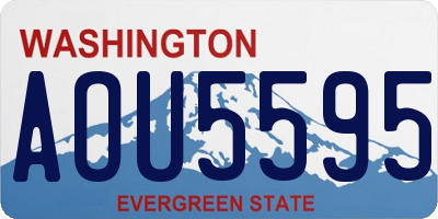 WA license plate AOU5595
