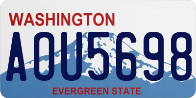 WA license plate AOU5698