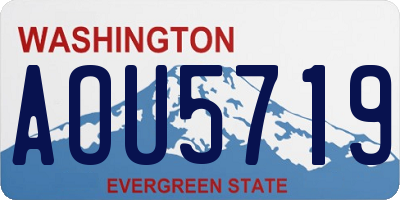 WA license plate AOU5719