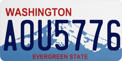 WA license plate AOU5776