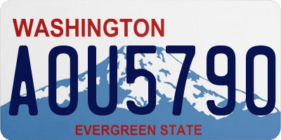WA license plate AOU5790