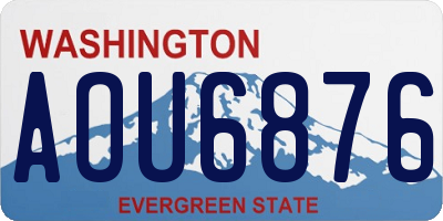 WA license plate AOU6876