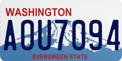 WA license plate AOU7094