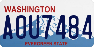 WA license plate AOU7484