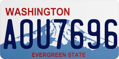WA license plate AOU7696