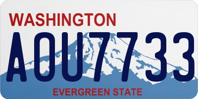 WA license plate AOU7733