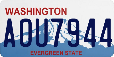 WA license plate AOU7944