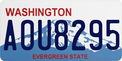 WA license plate AOU8295