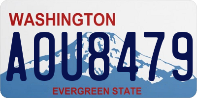 WA license plate AOU8479