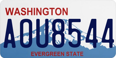 WA license plate AOU8544