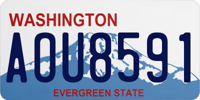 WA license plate AOU8591