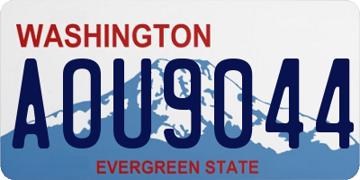 WA license plate AOU9044