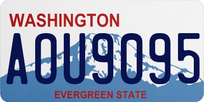 WA license plate AOU9095