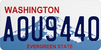 WA license plate AOU9440