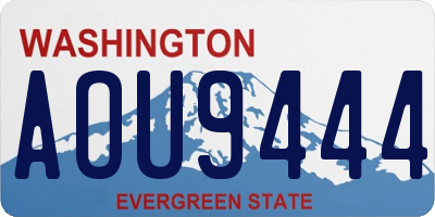 WA license plate AOU9444