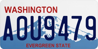 WA license plate AOU9479
