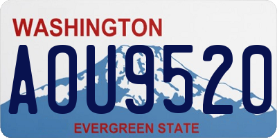 WA license plate AOU9520