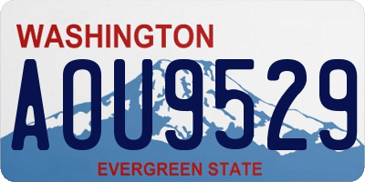 WA license plate AOU9529
