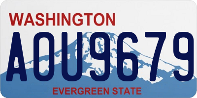 WA license plate AOU9679