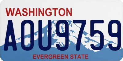 WA license plate AOU9759