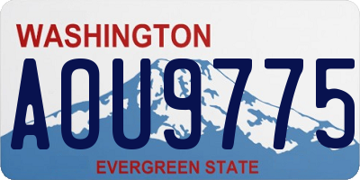 WA license plate AOU9775