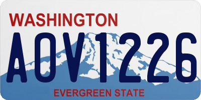 WA license plate AOV1226