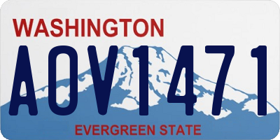 WA license plate AOV1471