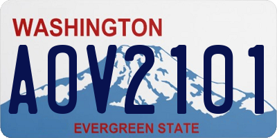 WA license plate AOV2101