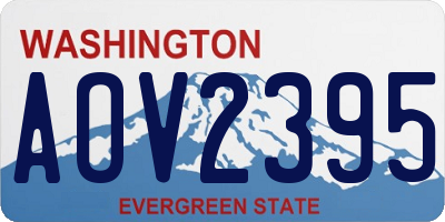 WA license plate AOV2395