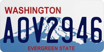 WA license plate AOV2946