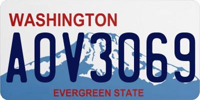 WA license plate AOV3069