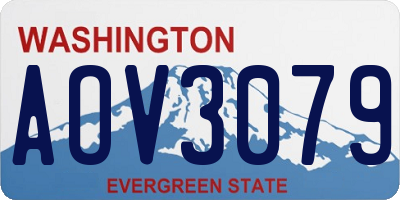 WA license plate AOV3079