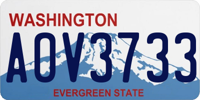 WA license plate AOV3733