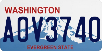 WA license plate AOV3740