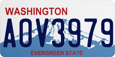 WA license plate AOV3979