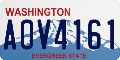 WA license plate AOV4161