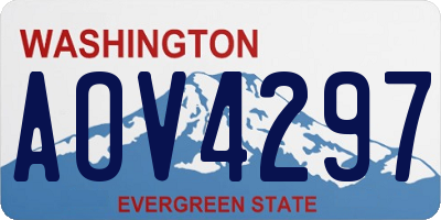 WA license plate AOV4297