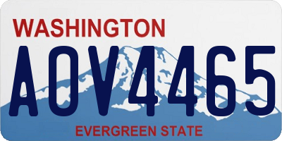 WA license plate AOV4465