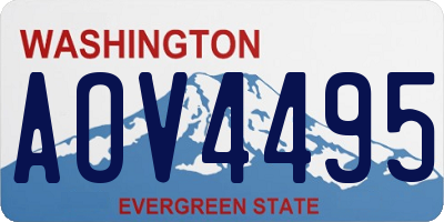 WA license plate AOV4495