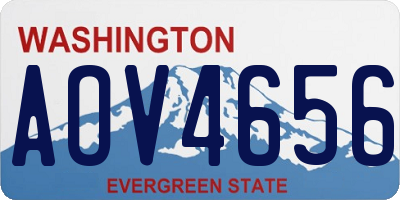 WA license plate AOV4656
