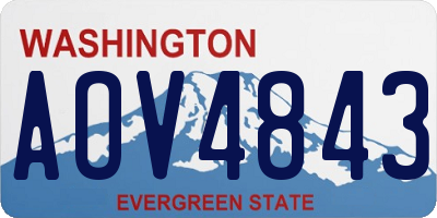 WA license plate AOV4843