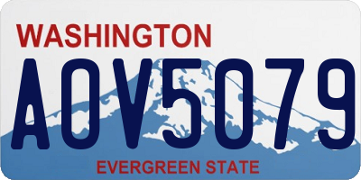 WA license plate AOV5079