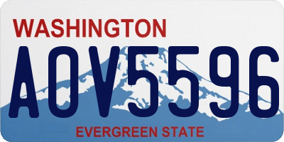 WA license plate AOV5596