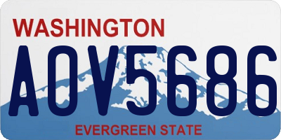 WA license plate AOV5686