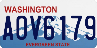 WA license plate AOV6179