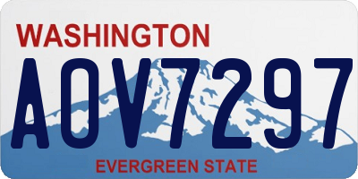 WA license plate AOV7297