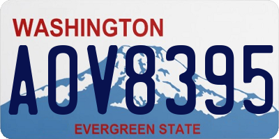 WA license plate AOV8395