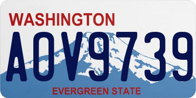 WA license plate AOV9739