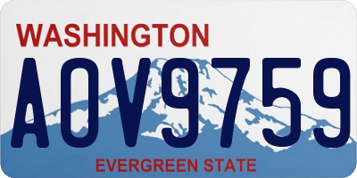 WA license plate AOV9759