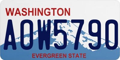 WA license plate AOW5790
